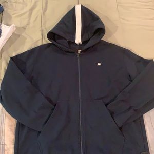 Men’s 3X Gstar full zip dark blue hoodie BRAND NEW